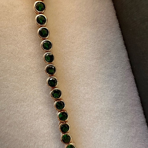 Women's bracelet new, green and gold