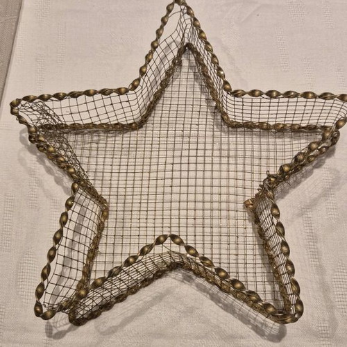 Christmas star new, gold wire decoration