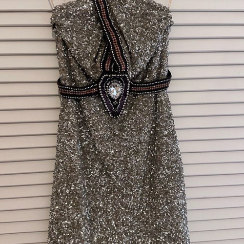 Panos Zinas haute couture dress used, mini, size S