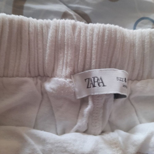 Zara white wide-leg pants for girls 9-10 years