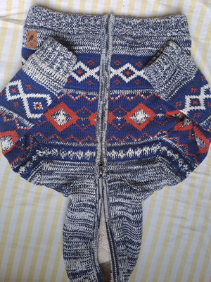 Mother Care knitted jacket 18-24 months used with fur lining