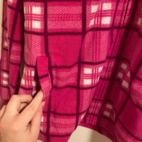 Fleece jacket like new, size XL, white and pink
