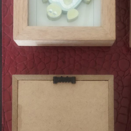 Wooden frames with turtle theme, set of 4
