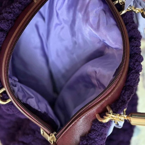 Handmade bag new, purple, handheld
