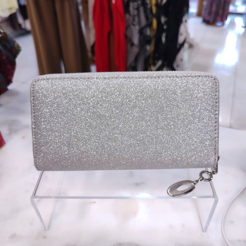 Silver Glitter Moonlight women's wallet new, silver