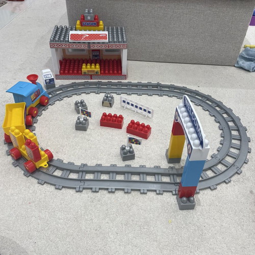 Train Station Building Blocks Set used