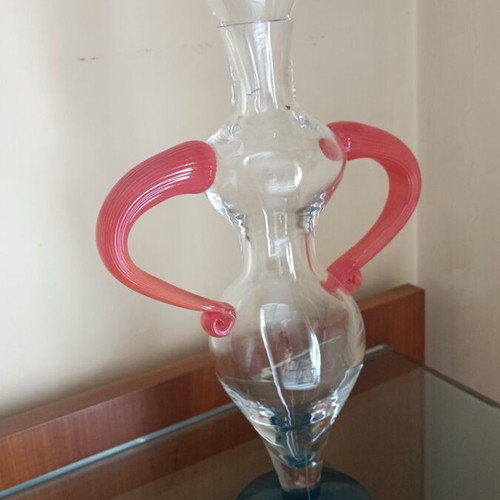 Kosta Boda Fenix handmade glass carafe like new