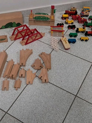 Brio vintage wooden trains used, authentic