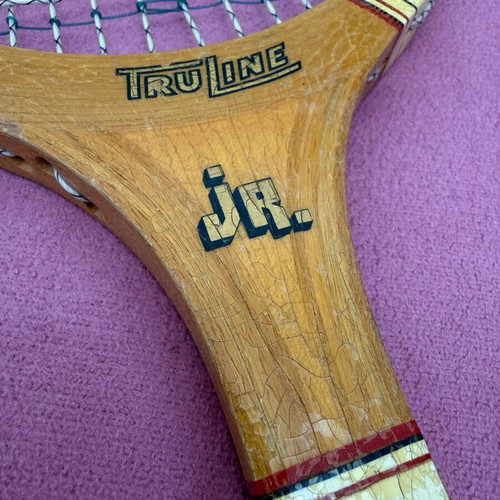 Trueline junior wooden vintage tennis racket from the 70s like new