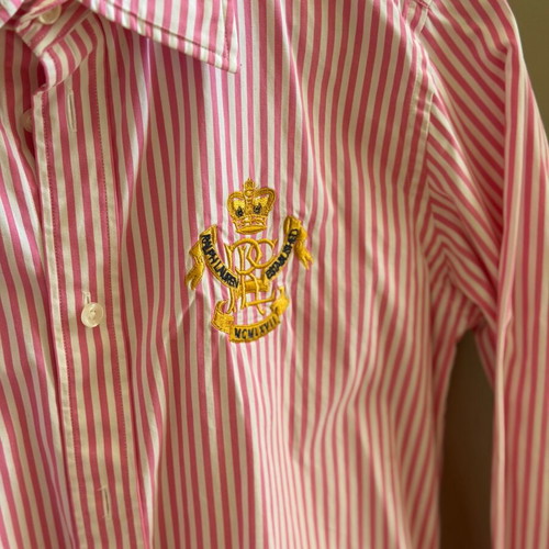 Polo Ralph Lauren women's shirt new, pink and white, size S/M