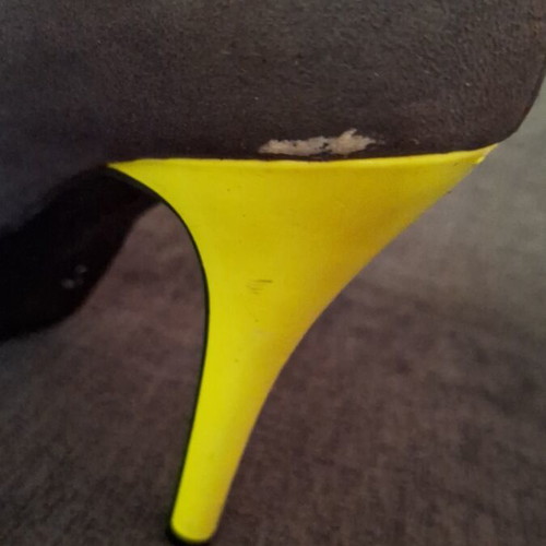 Catwalk high heels size 40 like new, gray and green