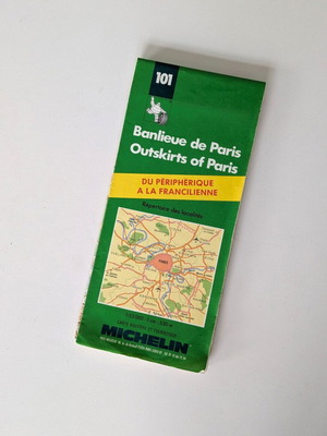Michelin 101 Banlieue de Paris map used, 1997 edition
