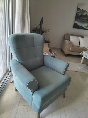 Armchair Istikbal like new, heavy solid construction, good fabric