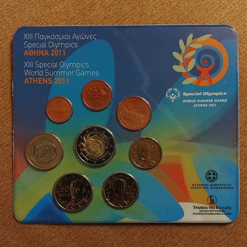 Greece Official Blister 2011 New with Commemorative 2 Euro Paralympic Games