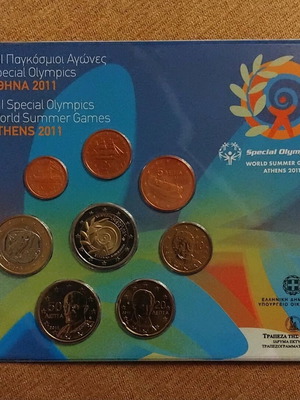 Greece Official Blister 2011 New with Commemorative 2 Euro Paralympic Games