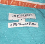 U.S. Polo Assn. men's polo shirt L, turquoise and orange