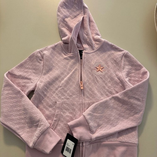 Converse Star Pointelle Full-Zip Hoodie new, summit pink, large