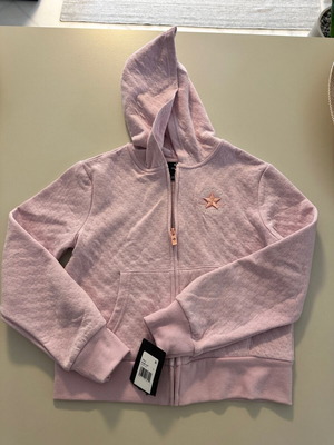 Converse Star Pointelle Full-Zip Hoodie new, summit pink, large