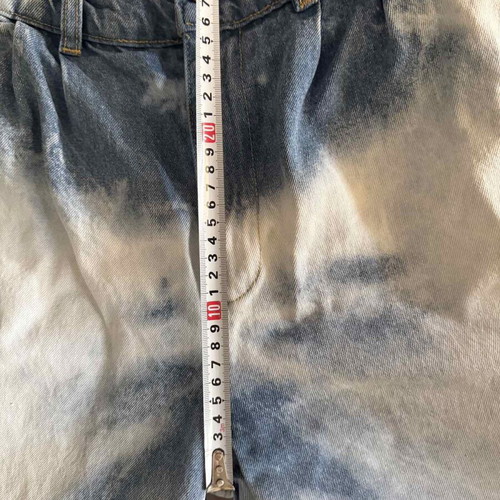 Lazy OAF & The Flintstones Bedrock Unisex Jeans, S, like new, white and blue