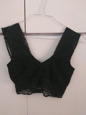 Vintage lace top like new, black, size M