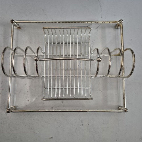 Metal Buffet Caddy cutlery organizer like new, silver
