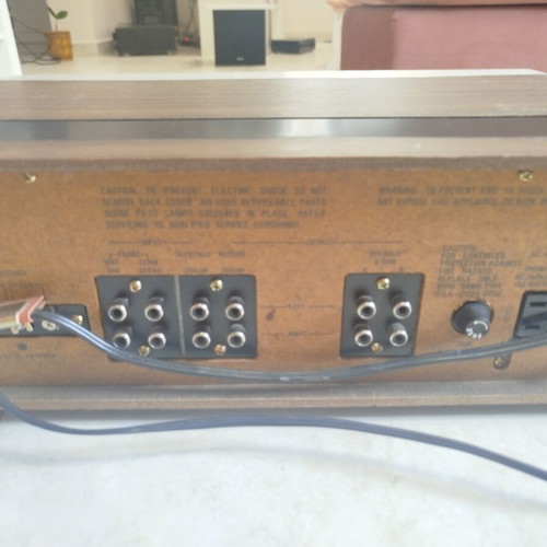 RISING radio amplifier with wooden frame, made in Japan 70s