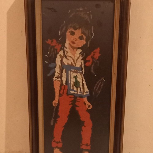 Embroidered frame used