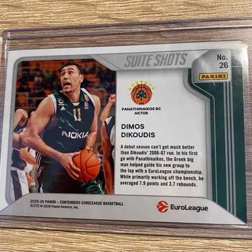 Dimos Dikoudis Euroleague Panathinaikos card new