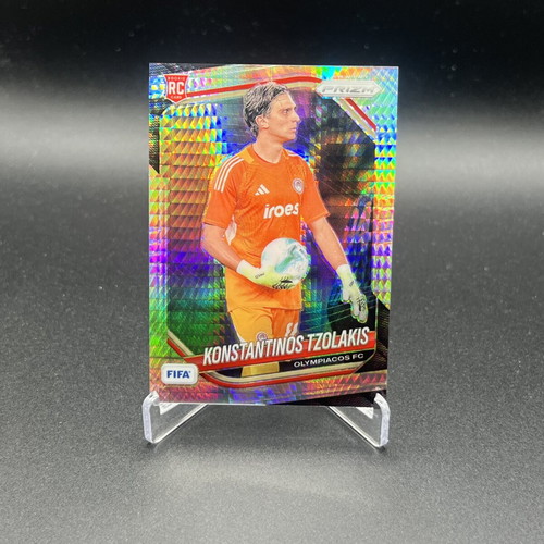 2025-26 Panini Prizm FIFA Konstantinos Tzolakis RC Hyper Prizm card