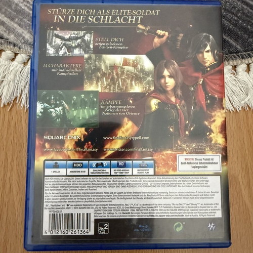 Final Fantasy Type 0 PS4 game