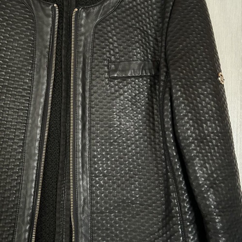 BSB Women's Faux Leather Jacket used, black, size L
