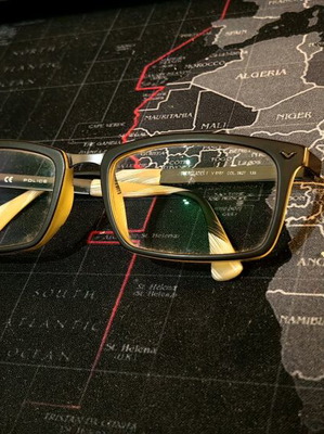 Police Myopia Glasses like new, brown with case