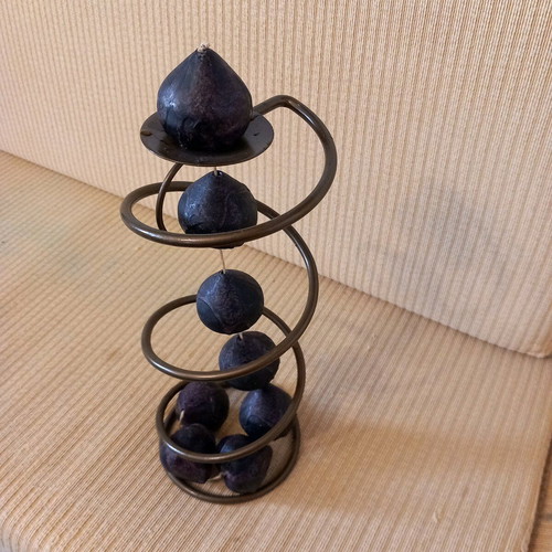 Bronze candlestick original spiral shape like new