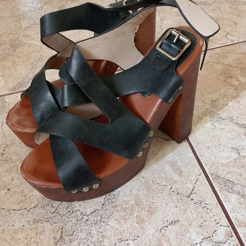 Sandals used, size 38, black