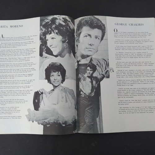 West Side Story Musical Film Brochure used 1961