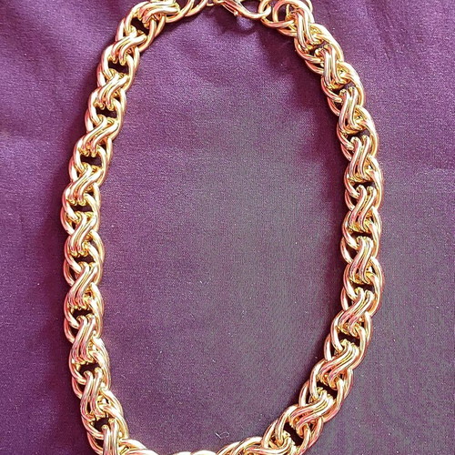 Women's chain with double steel weave gold color like new