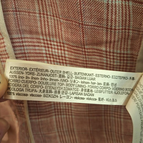 Pink linen jacket 100% Massimo Dutti like new, size S