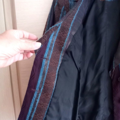 Striped boho jacket XL new with mixed textures