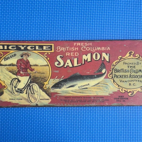 Vintage metal sign Bicycle Brand Salmon retro wall decoration
