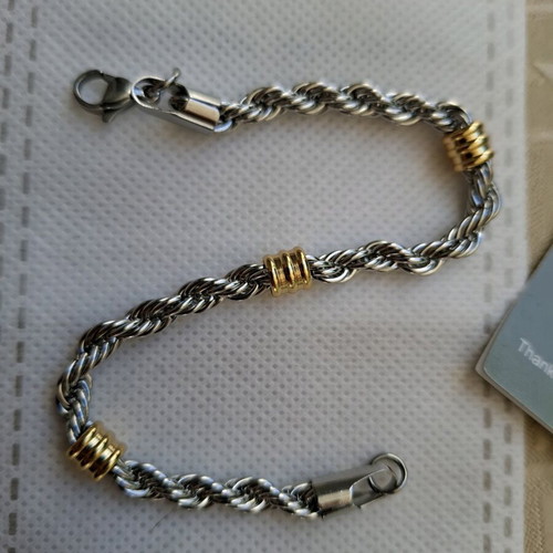 Silver Bracelet new, 21.5cm, silver color