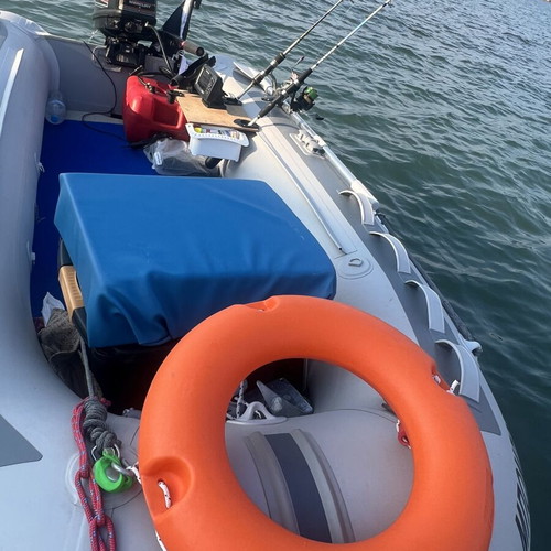 Neptune 330 inflatable boat with Mercury 9.9 outboard motor