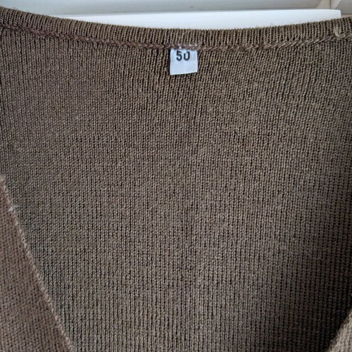Knitted brown cardigan size M like new Greek tailoring