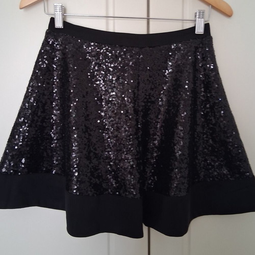 Sweewe Paris evening mini skirt like new, black sequins