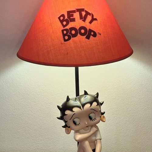 Betty Boop ceramic table lamp 2005, fabric shade