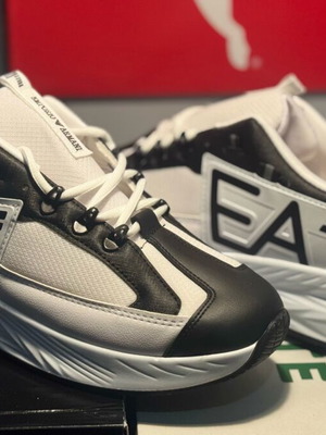Emporio Armani shoes for men new, casual, black and white