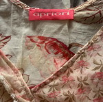 Apriori women's blouse M-L, 28% silk, 72% cotton, white and pink