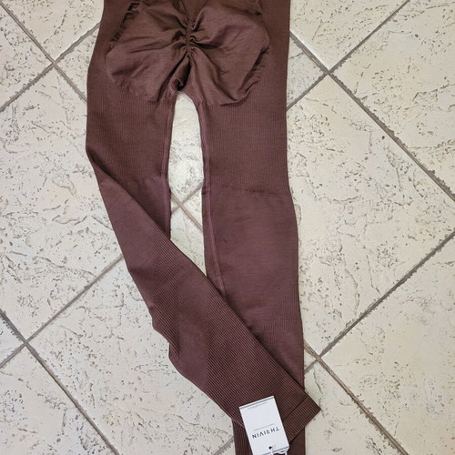 Thrivin women's sports leggings new brown size S