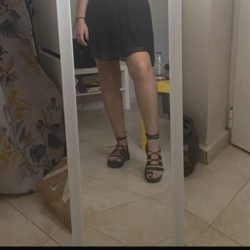 Lace-up sandals like new, size 39, black