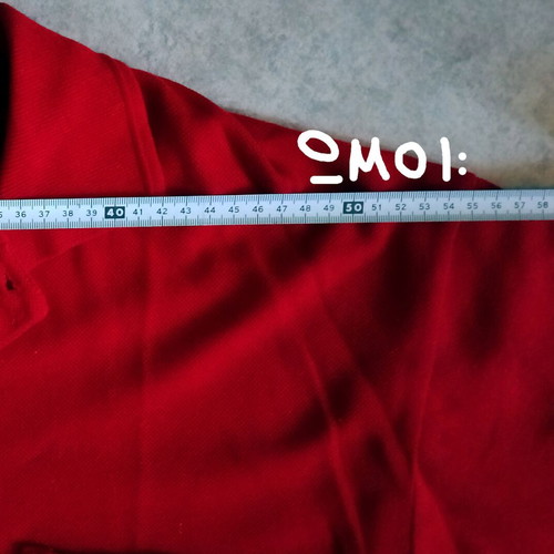 Acode-active wear men's polo shirt M like new, red, 100% cotton