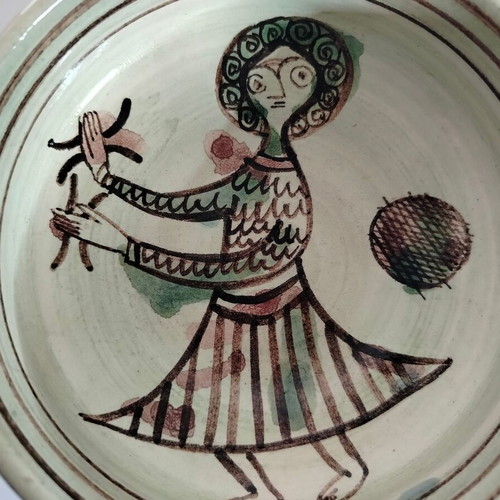 Ceramic bowl signed ΤΕΝΥ used with minor marks